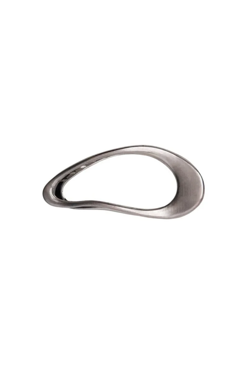Black Colour - Bcflow Matt Hair Claw 6029 - Matt Silver Coloured