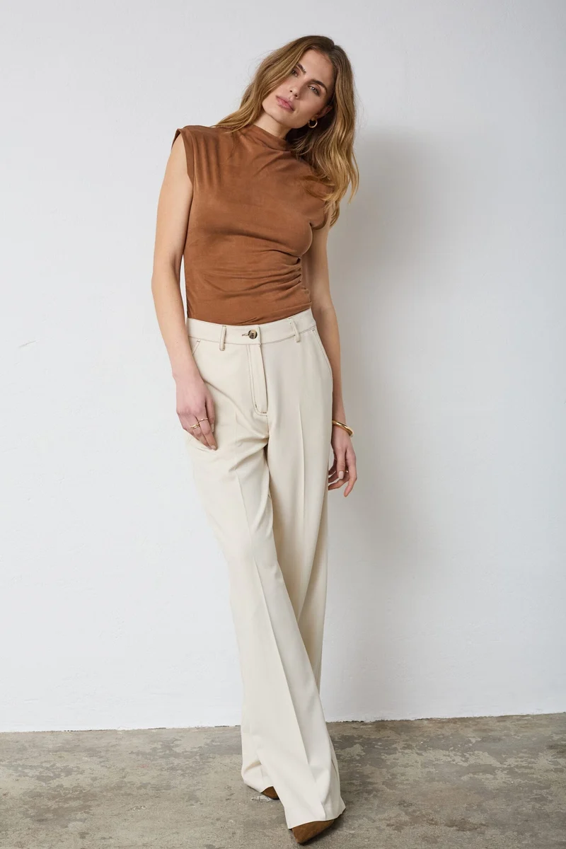 Co´Couture - Terrycc Denim Pant 31528 - 320 - Bisquit