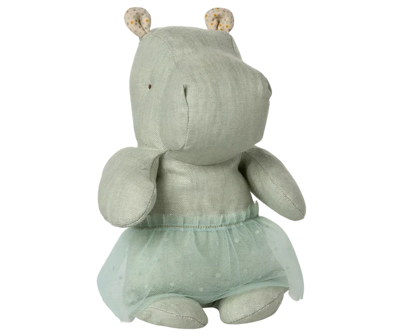Maileg - Safari Friends, Flodhest M. Tylskørt, Lille - Mint - Small