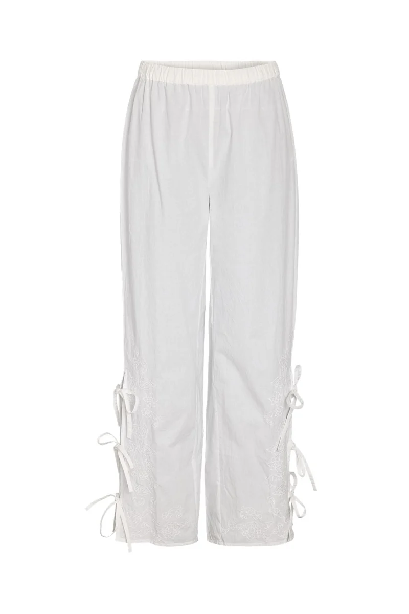 Noisy May - Nmmae Tie Pants - 5010920 Cloud Dancer