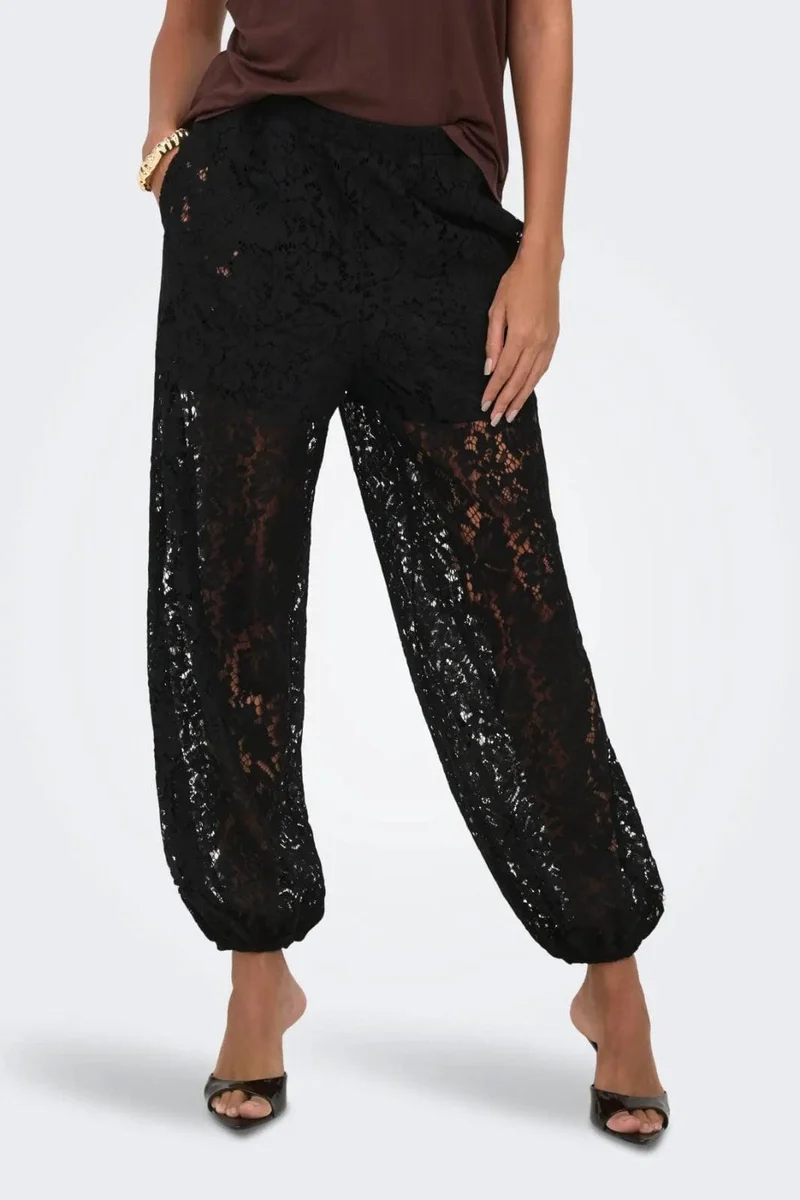 JDY - Jdyjulia Lace Balloon Pant - 5101606 Black
