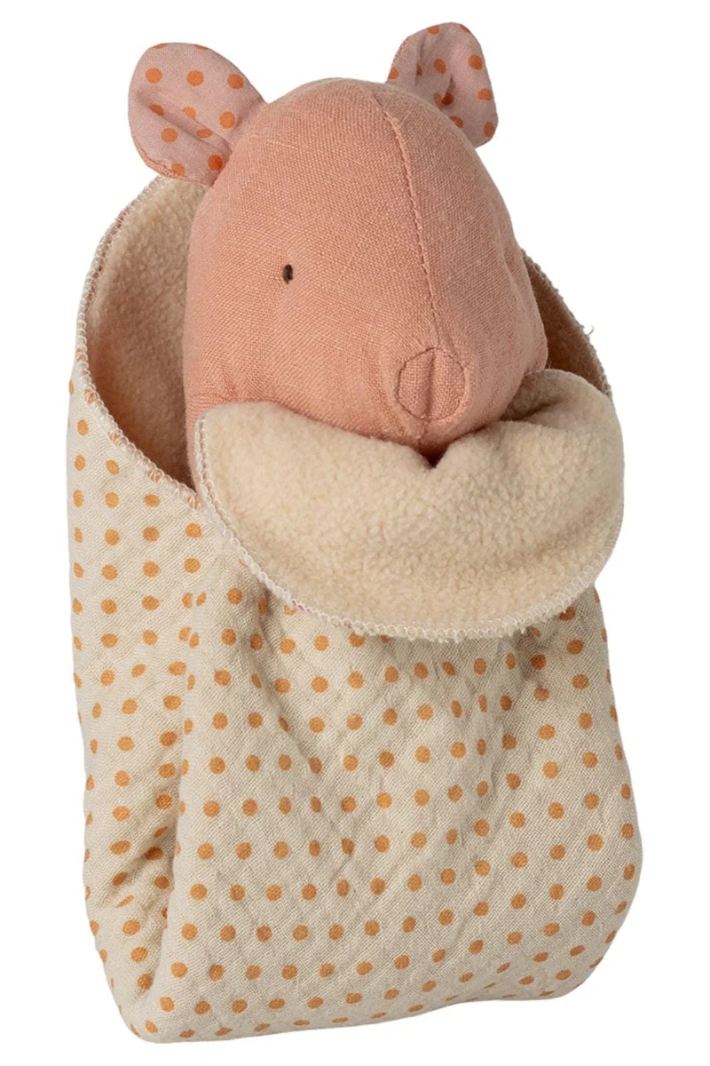 Maileg - Lullaby Friends, Gris, Mini - Lyserød 16-6973-00