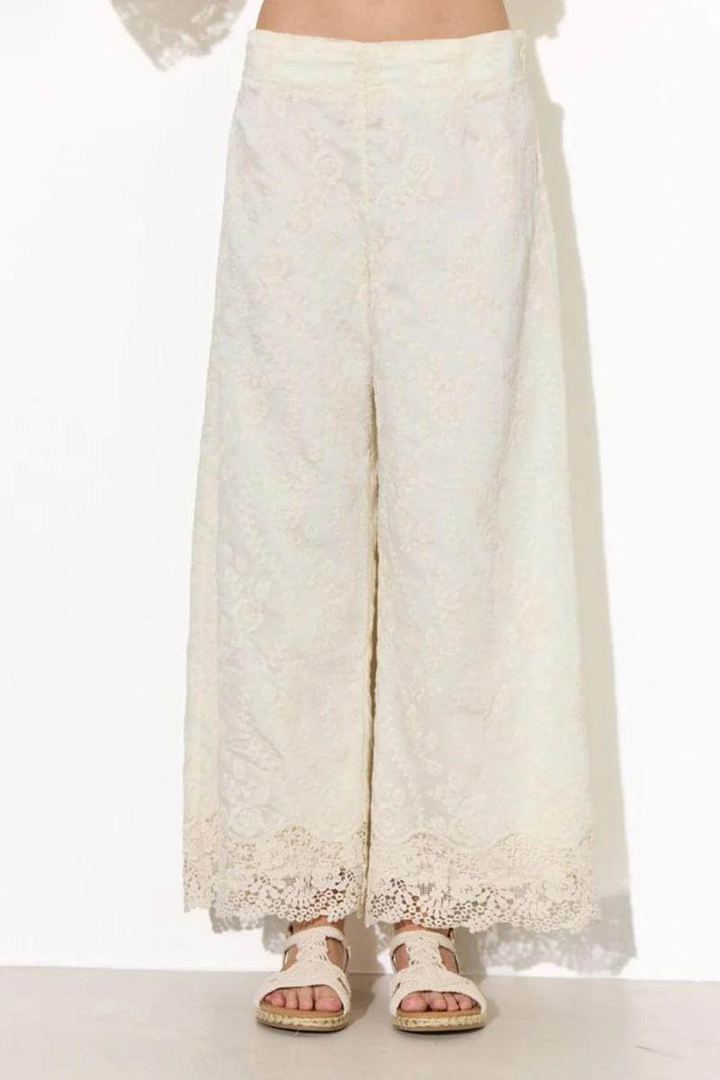 Hunkøn - Patty Lace Trousers 26325 - Cream