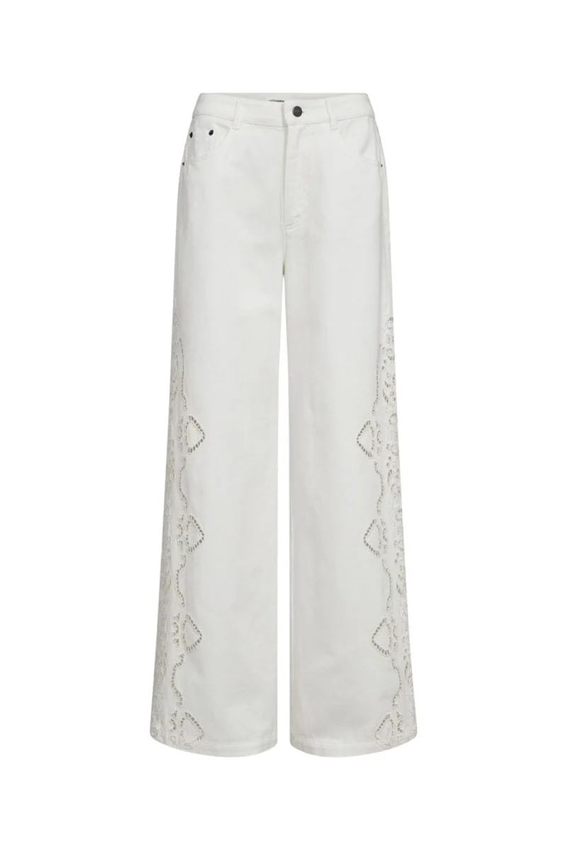Co´Couture - Colettecc Embroidery Pant 40055 - 11 - Off White