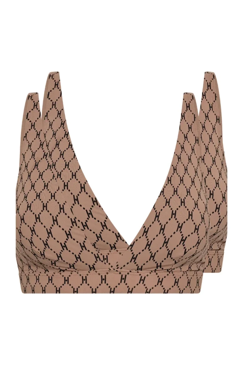Hype The Detail - Softbra Logo 2Pk 3250-148 - 98 - Brun