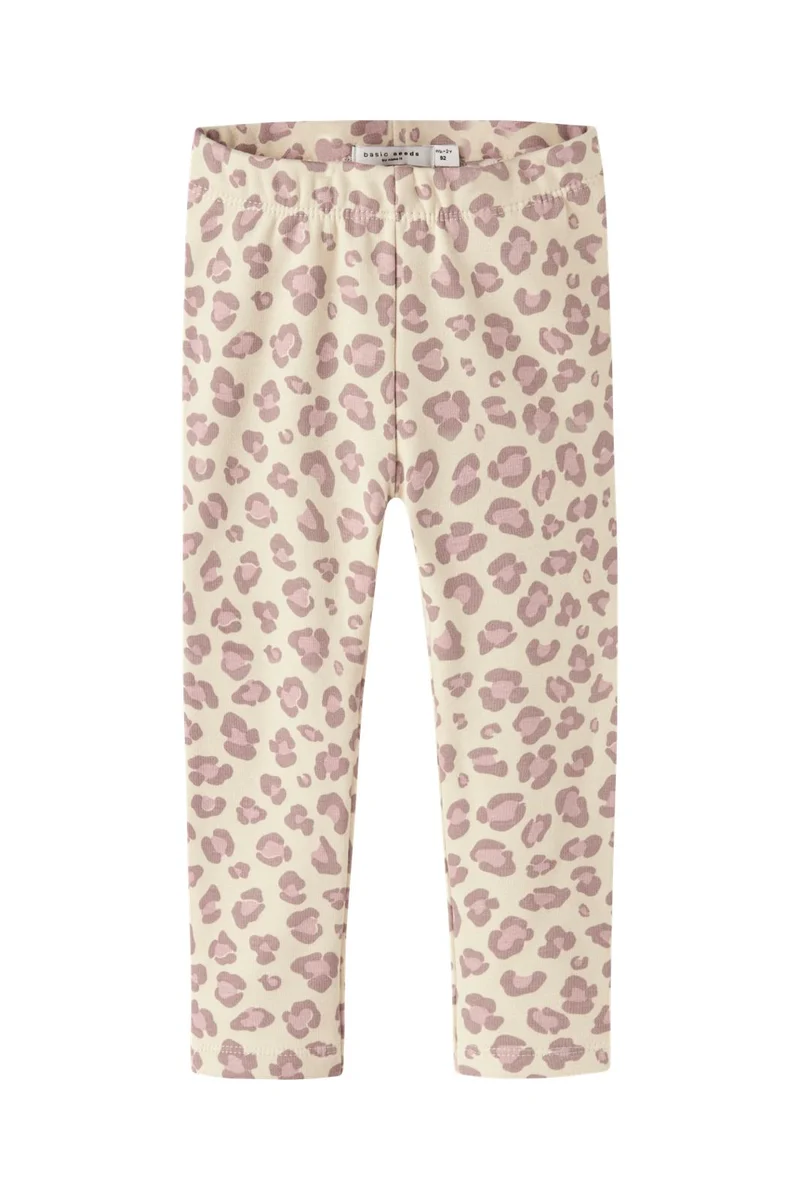 Name It - Nmfdavina Sweat Fleece Legging - 4892724 Summer Sand Leo