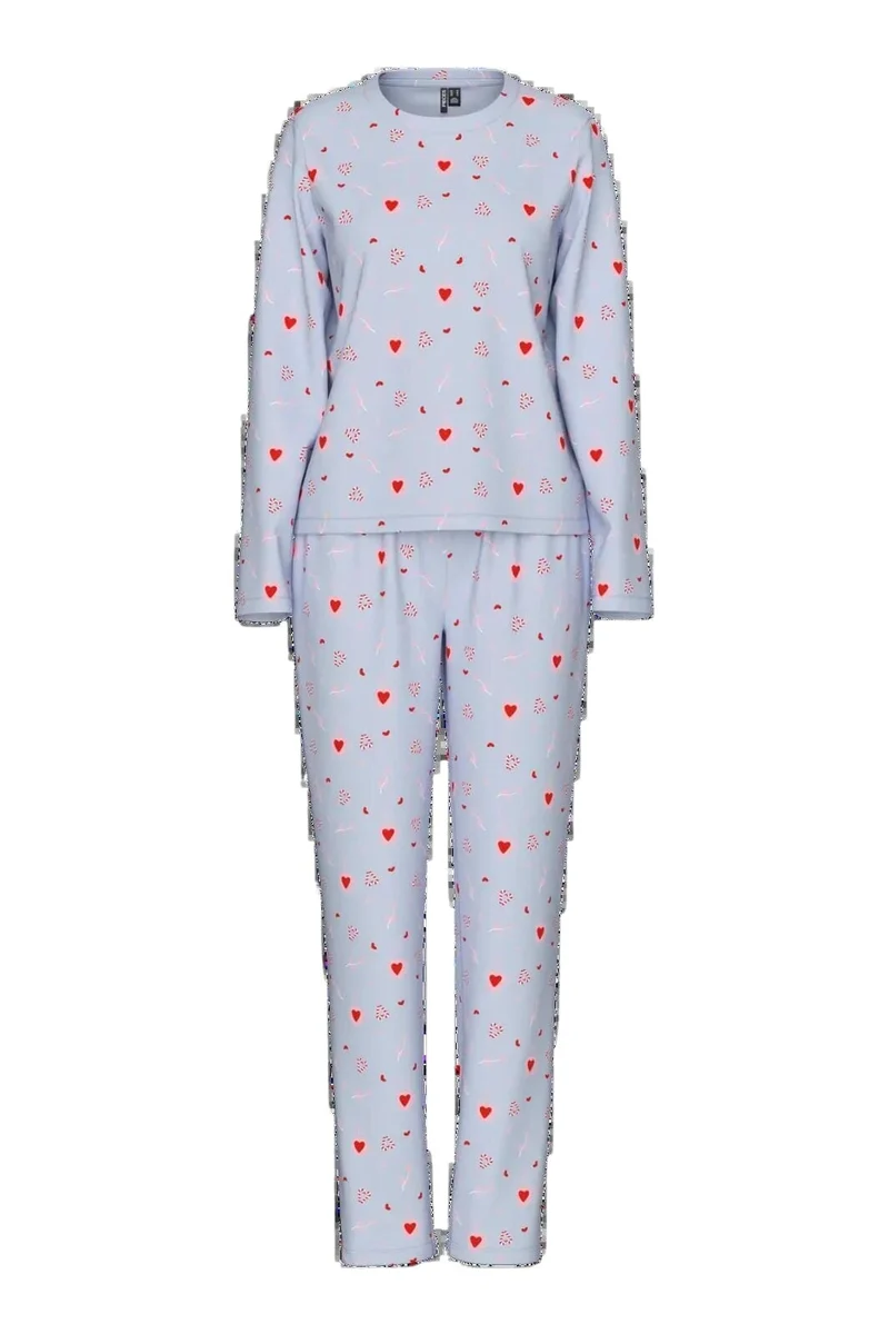 Pieces - Pcnaya Xmas Ls Nightwear Set - 4829536 Baby Lavender Coffee Heart
