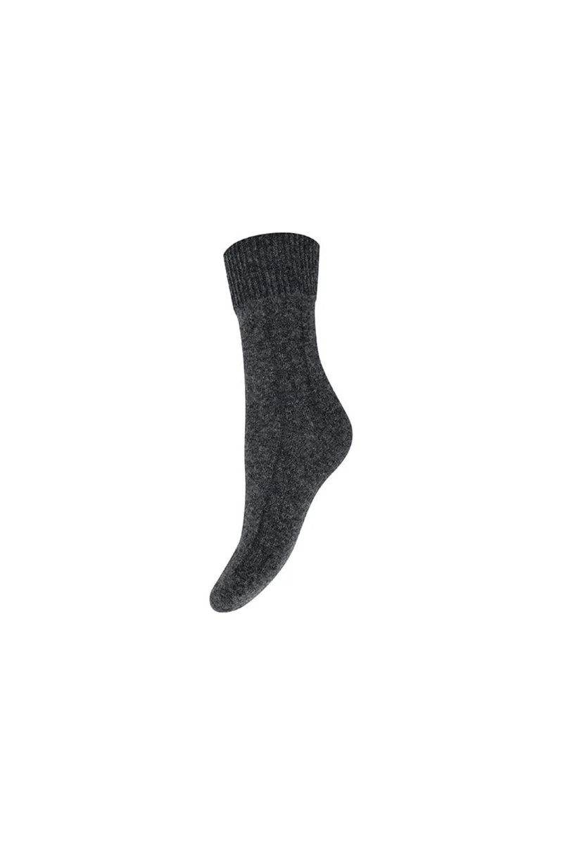 Decoy - Cosy Ankle Sock 37320-75 - 1130 - Mørk Grå Melange