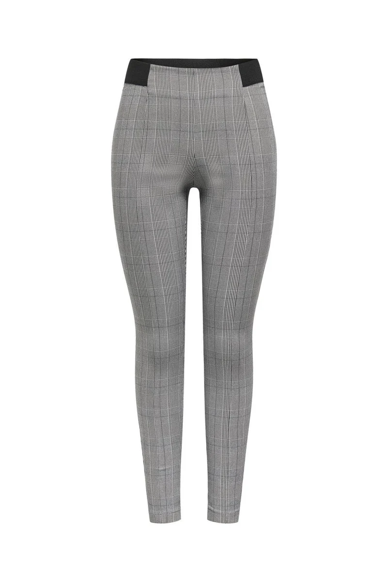 Only - Onlmedusa Life Check Legging - 4858738 Black White