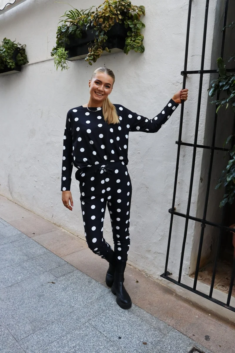 Liberte - Alma-Pants 9500 - Black Big Dot