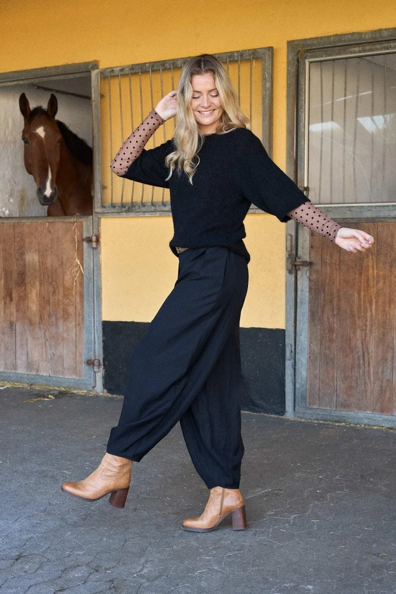 Black Colour - Bcabu Balloon Pant 41023 - Black