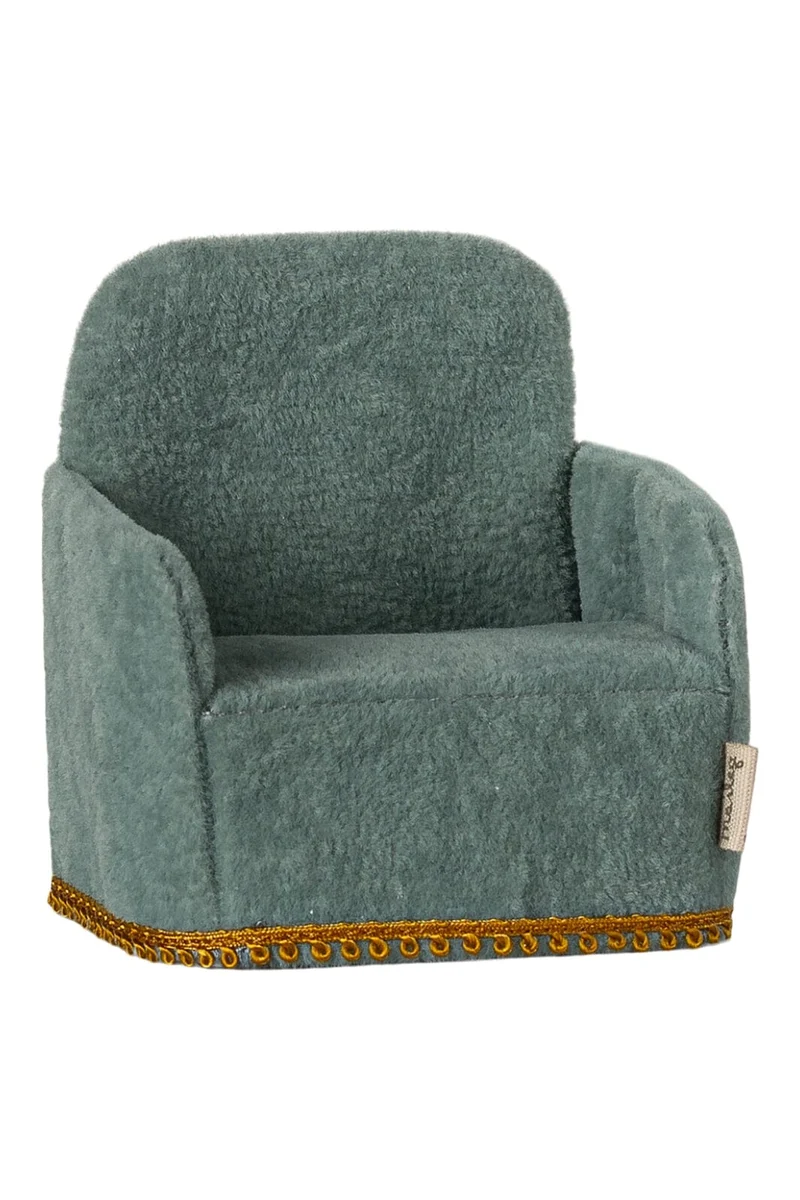Maileg - Foldbar Stol, Mus - Mint - Mouse Furniture