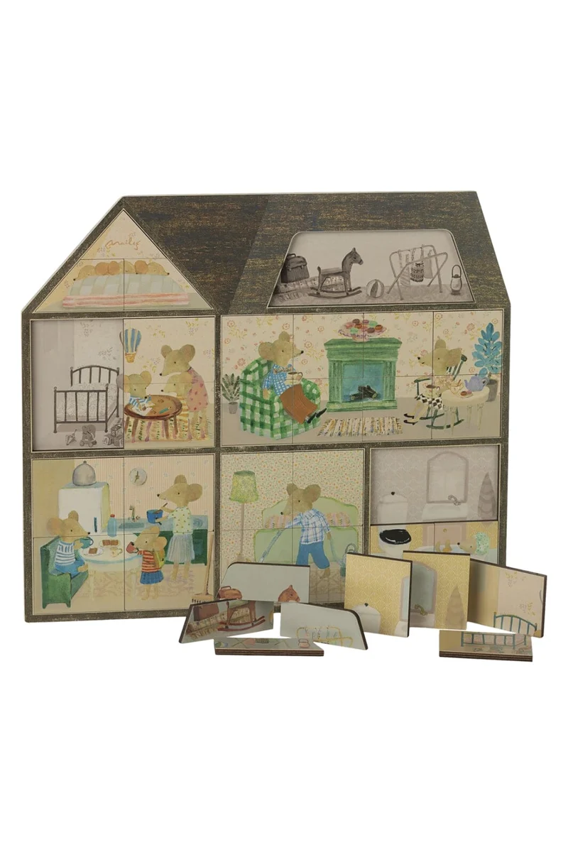 Maileg - Mouse Hole Farmhouse Puslespil - Onesize
