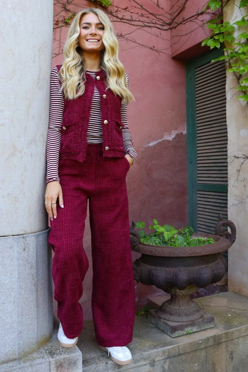 Liberte - Coco Wide Pants 22245 - Bordeaux