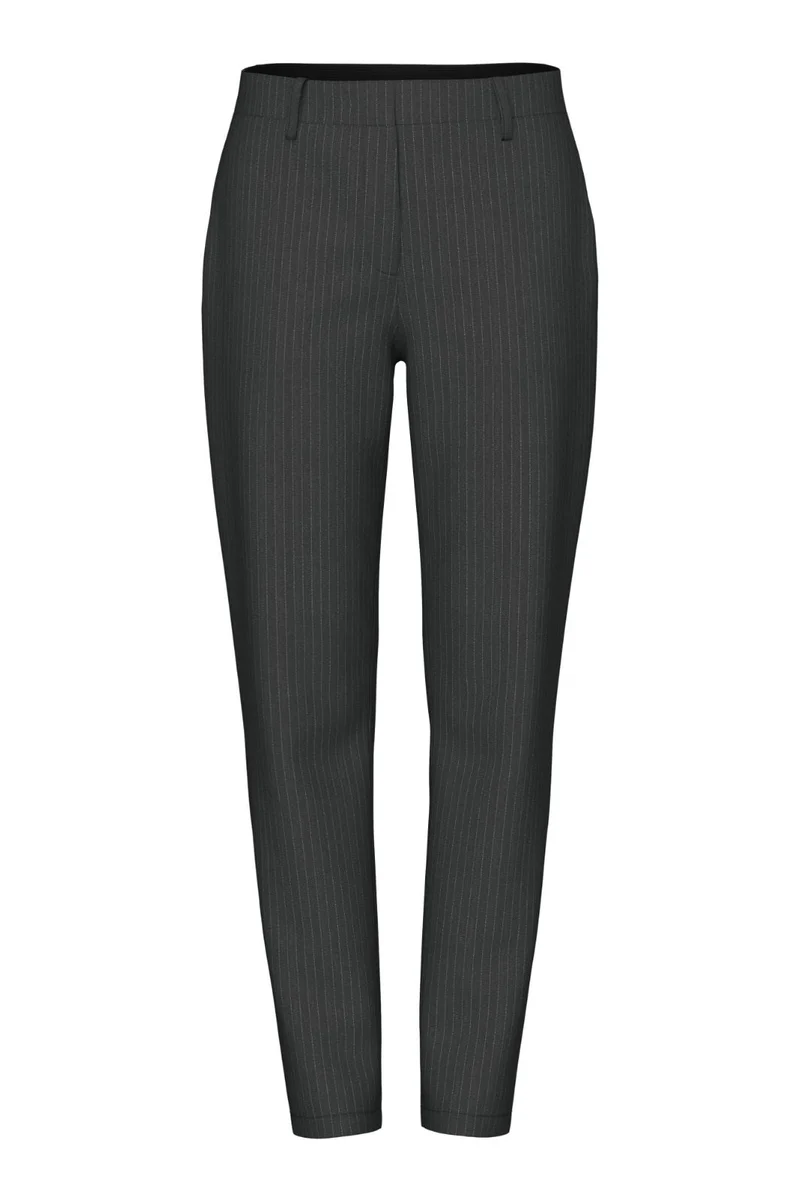 Pieces - Pcbosella Pinstripe Ankle Pant - 4857353 Magnet Pinstripe
