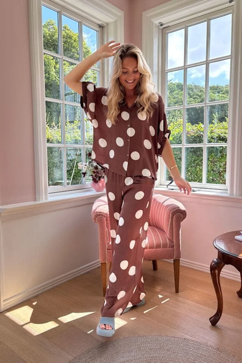 Black Colour - Bcmabel Pant 40990 - Mocca Dot