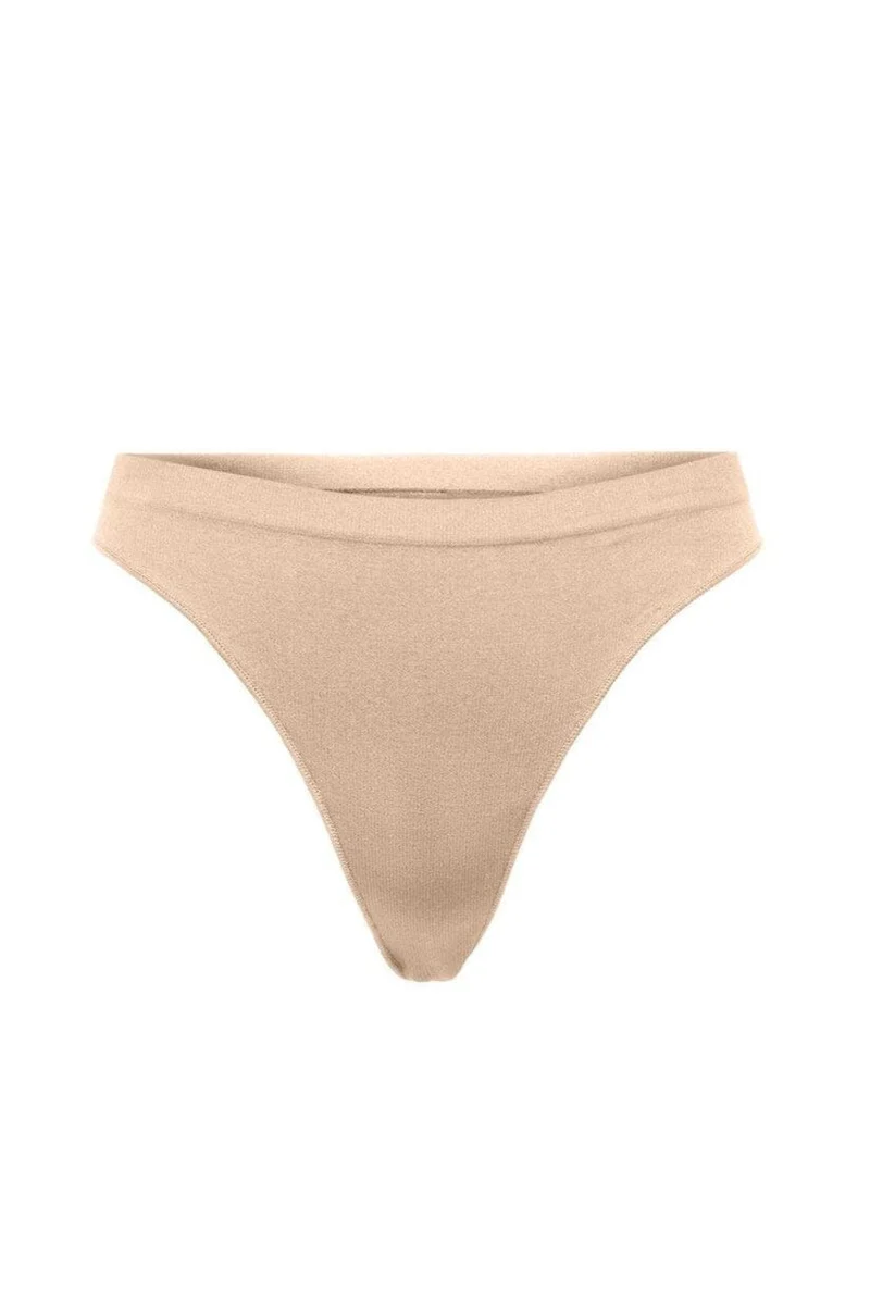 Only - Onlvicky Rib Seamless Thong Acc - 4792326 Peach Taffy