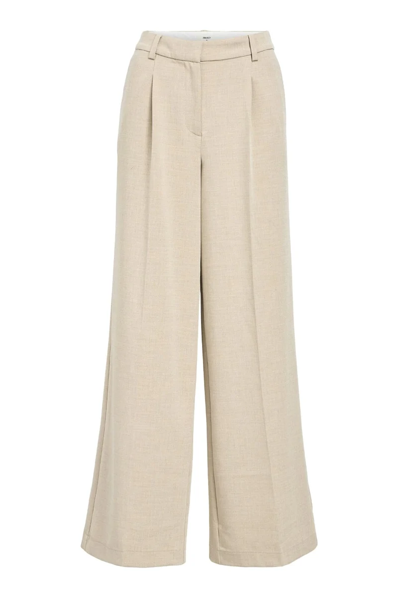 Object - Objivy Wide Pant - 4789059 Tannin Melange