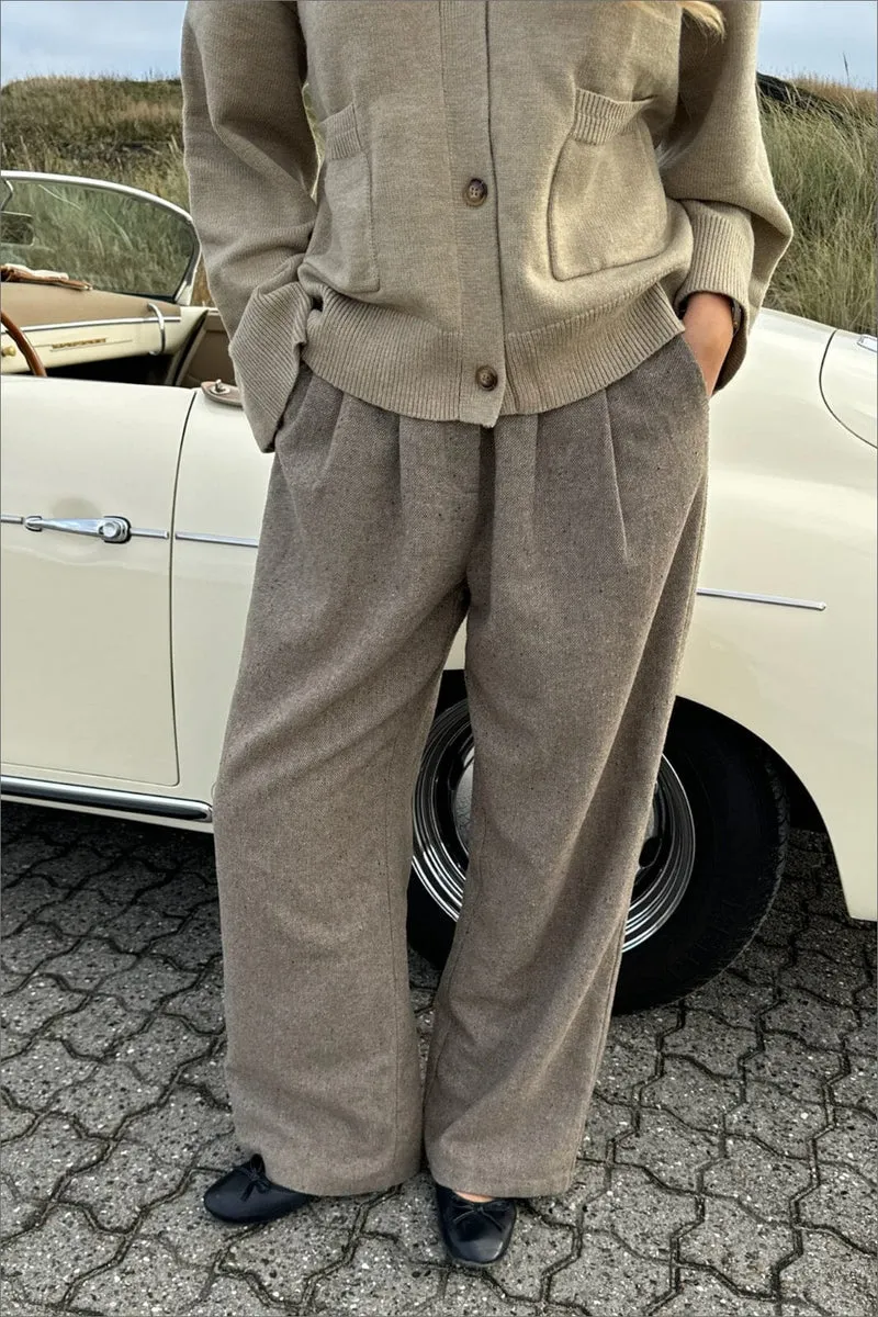 BYIC - Claraic Pants - brownm Brown Melange