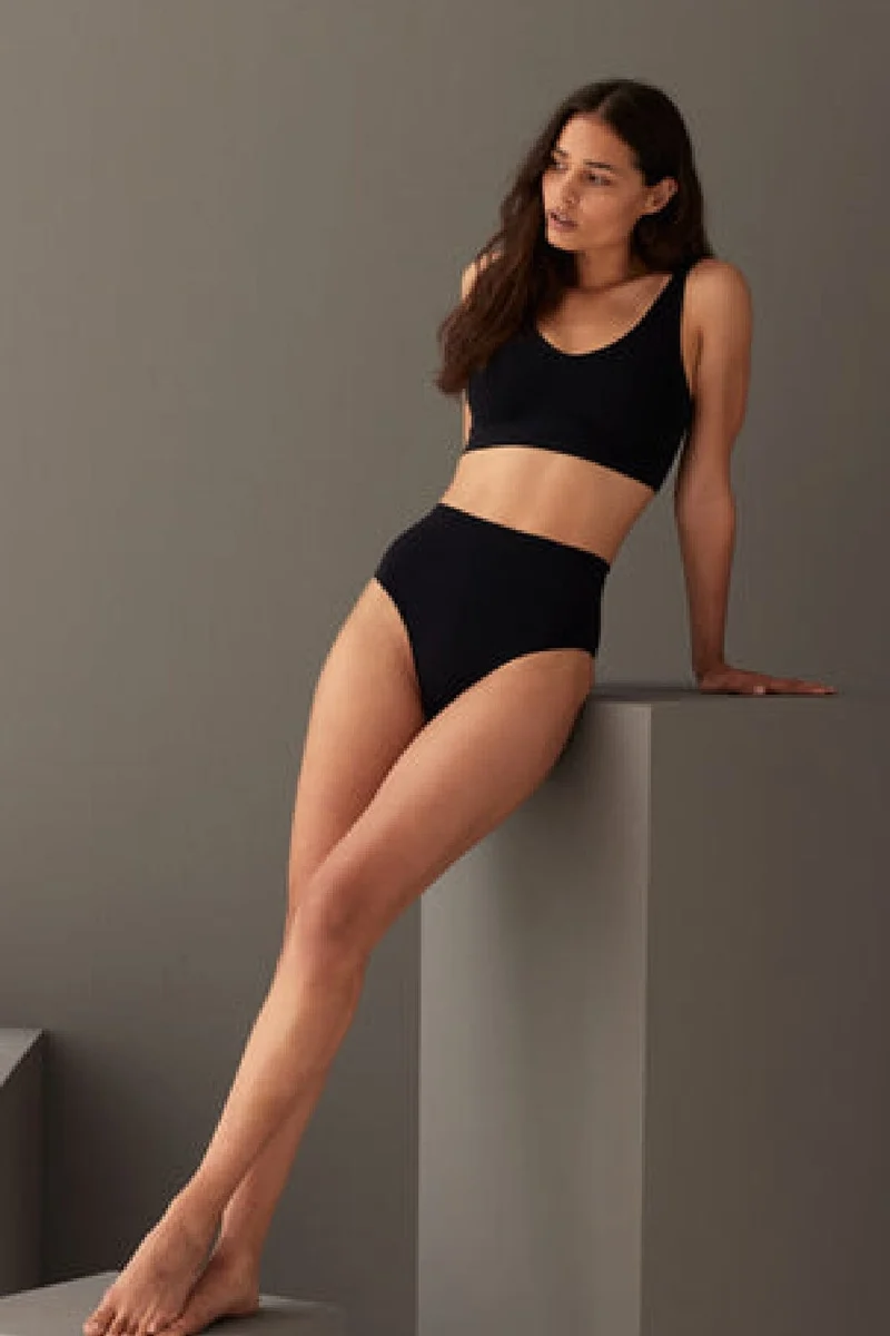 Soft basic - Soffi High brief 2 pak - black