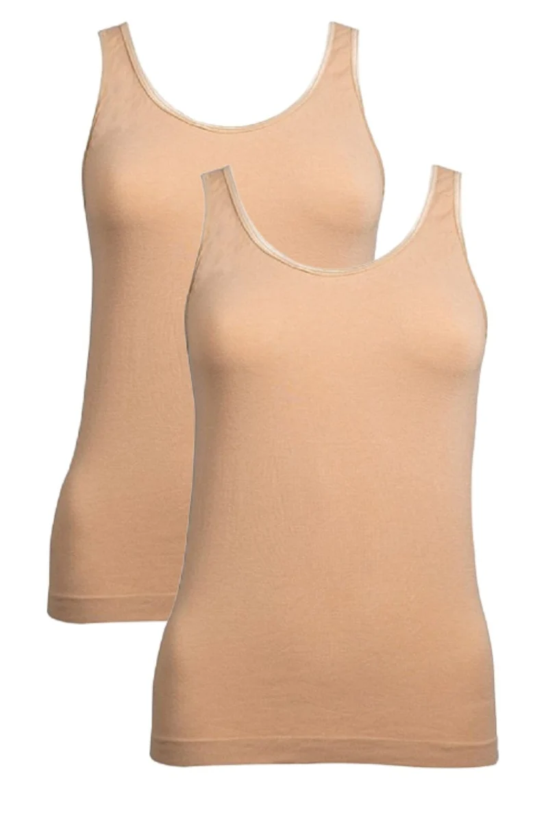 Soft basic - Haily Top wide strap 2 pak - nude