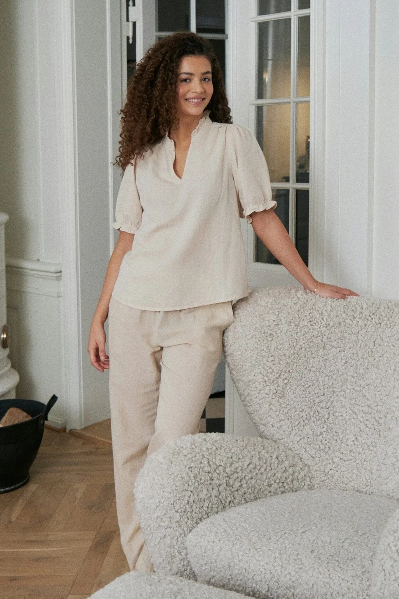 Neo Noir - Sonar Linen Pants - Sand