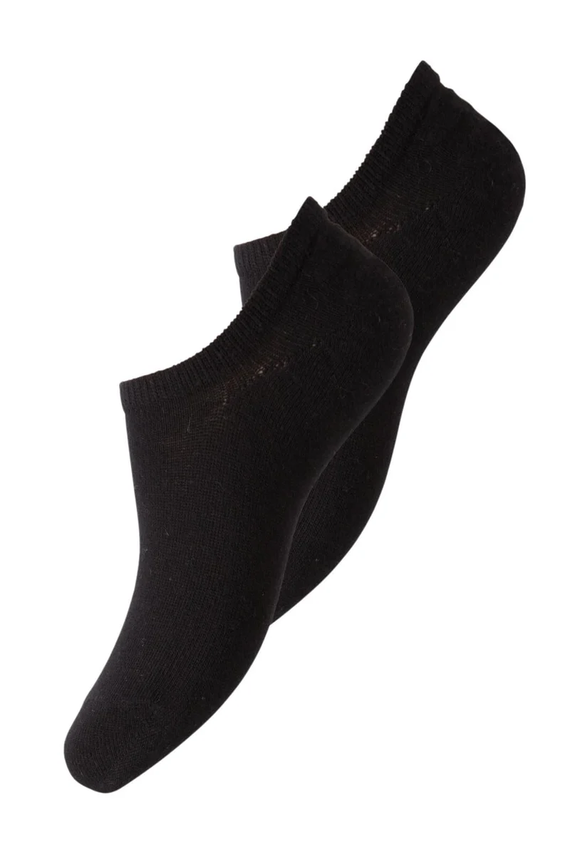 Pieces - Pctess 2 Pack Sneaker Socks - 2167438 Black