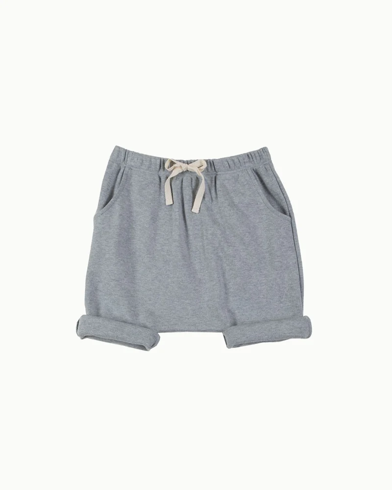 Harem Shorts in Grey Melange