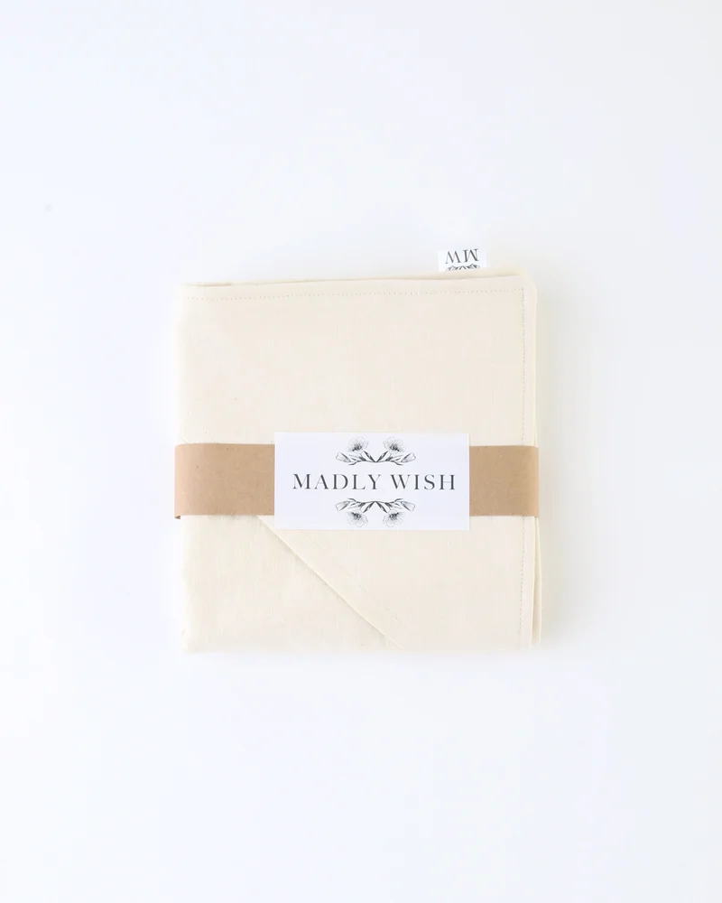 Linen Hooded Towel in Ivory