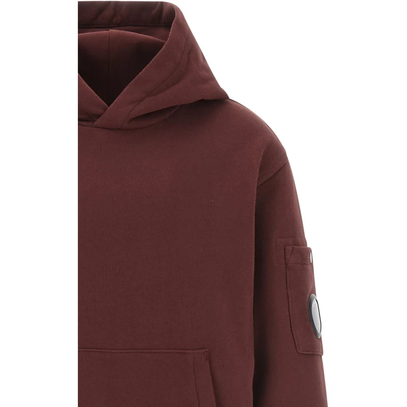C.P. Company Borgogna Red Collegegenser W/Hood