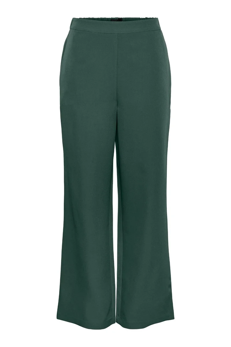 Pieces - Pcbossy Wide Plain Pant - 4266210 Trekking Green