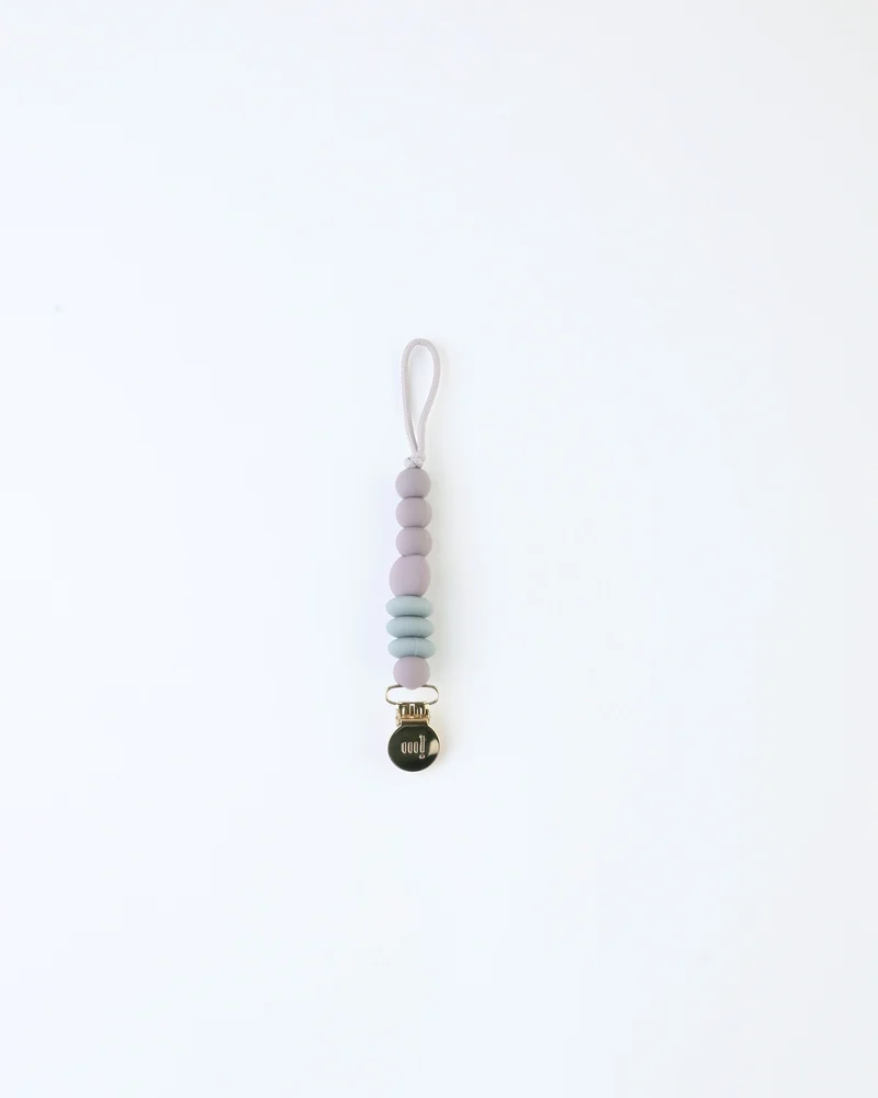 Mini Pacifier Clip — Pewter