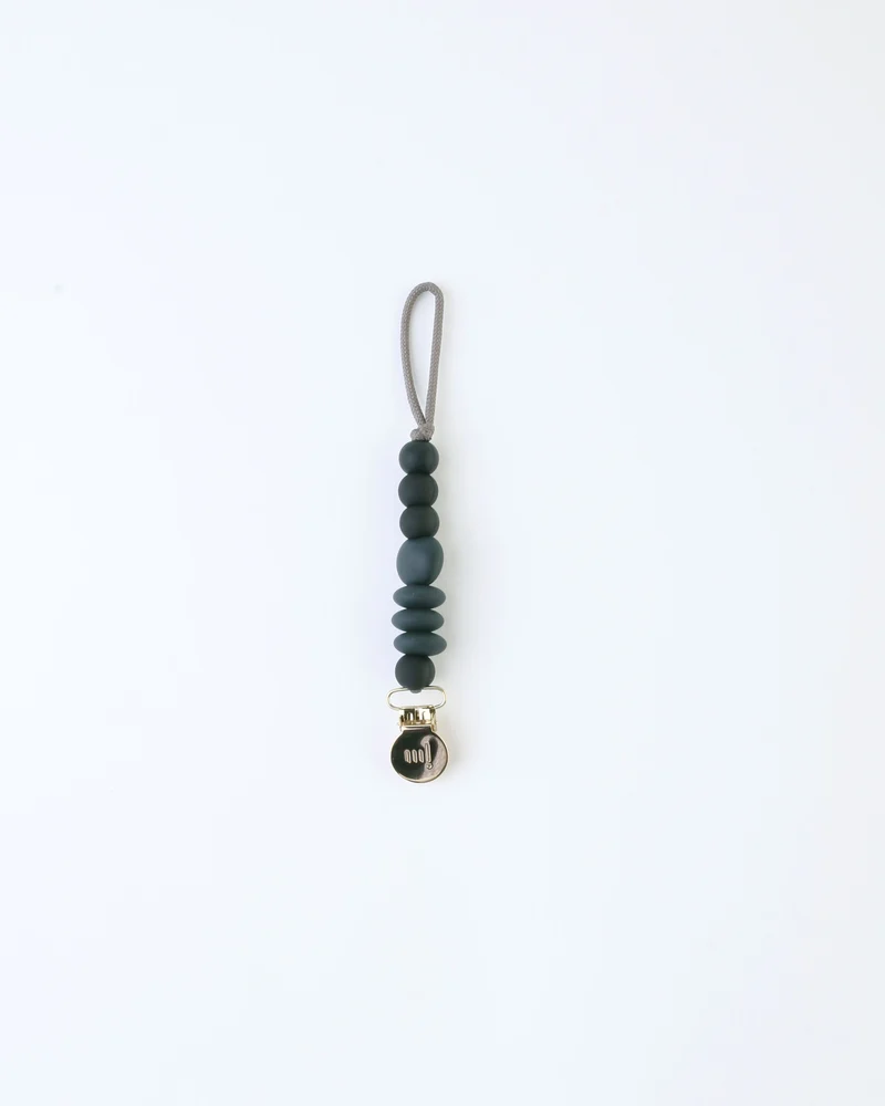 Mini Pacifier Clip — Charcoal