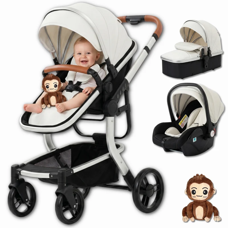 Twinky 4-in-1 Stroller Luxury Set - White