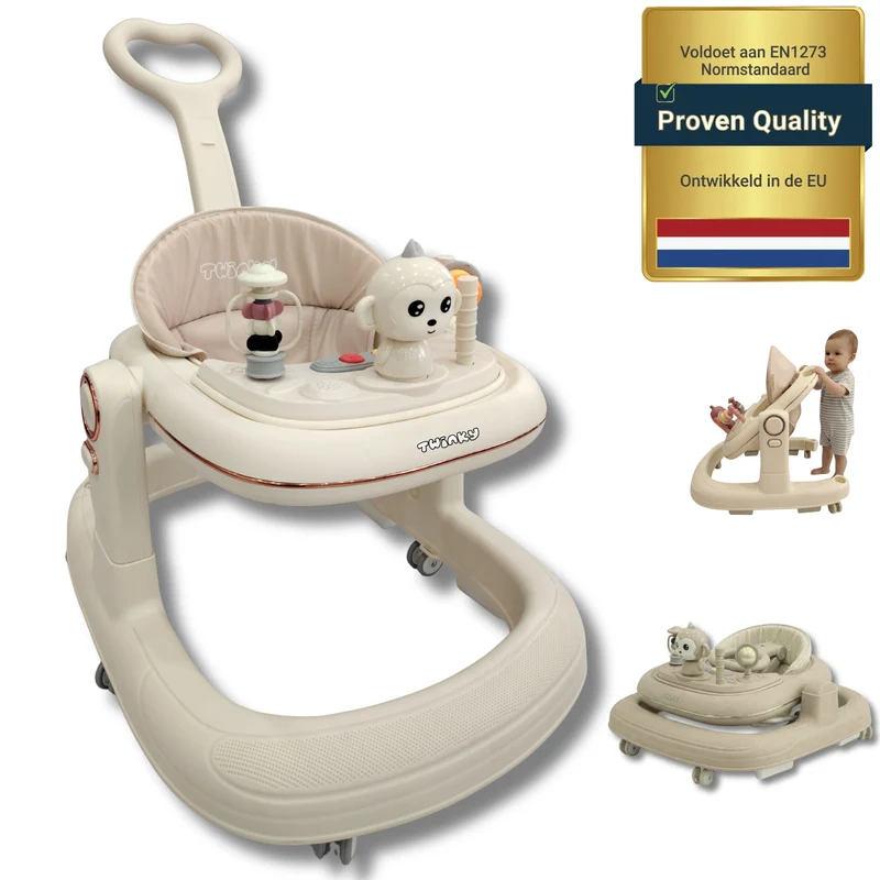 Twinky Babywalker GO - 2-in-1 Walker Seat & Walker - Cream