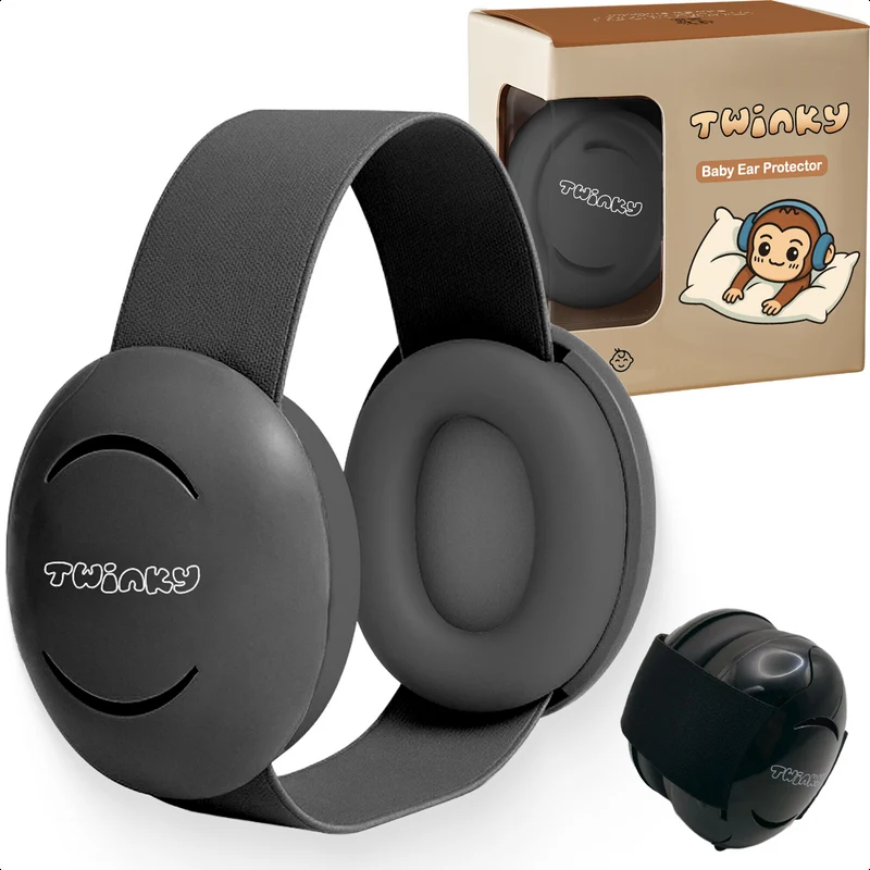 Twinky Baby Muffy's - Hearing Protection for Baby and Toddler - Black