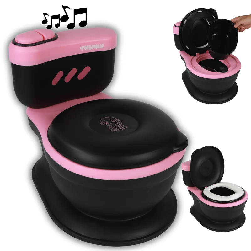 Twinky Potty - Plastic Pot Black Pink