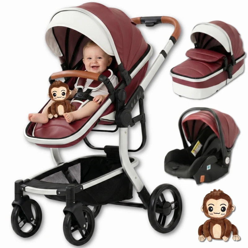 Twinky 4-in-1 Stroller Luxury Set - Bordeaux