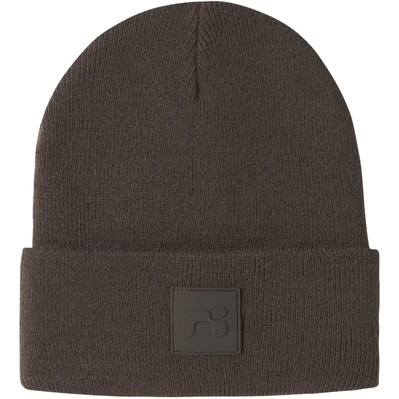 Name It Seal Brown Nmnmalik Strikk Beanie Badge1