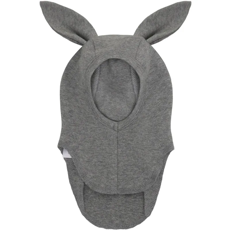 Huttelihut Medium Grey Melange Elefantlue Ears Bomull Rib