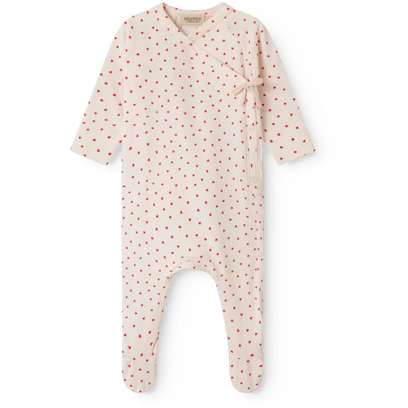 MarMar Newborn Modal Smooth Print Happy Hearts Rubetta Heldrakt