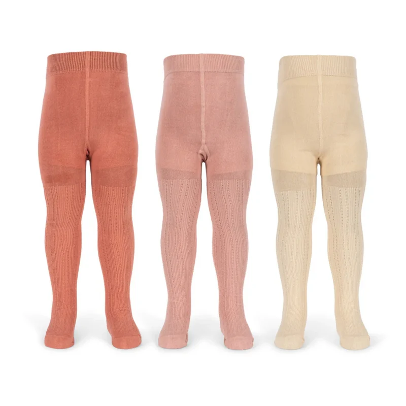 Pointelle sokkabuksur, 3 pør, Rose
