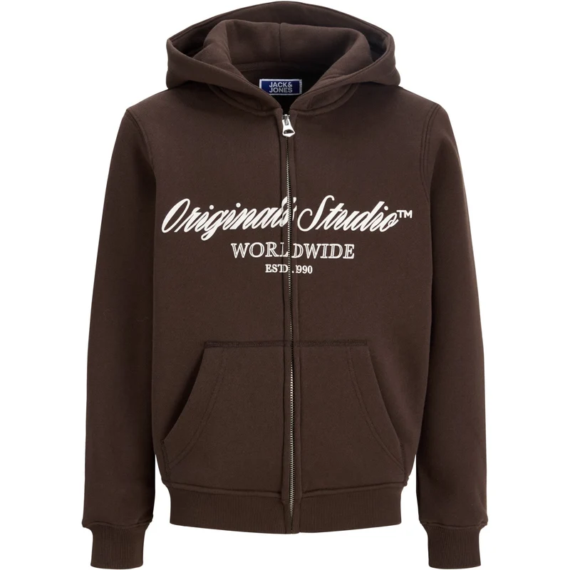 Jack & Jones Junior Java Jornorrebro Front Sweat Zip Hette Jnr
