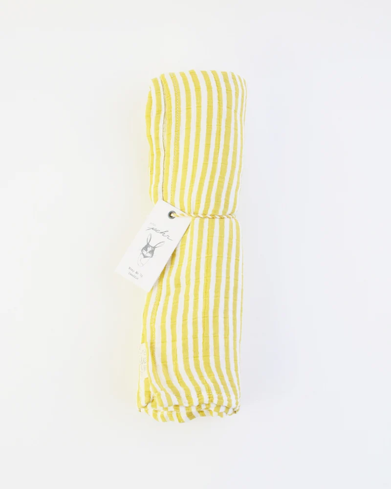 Citron Stripe Swaddle
