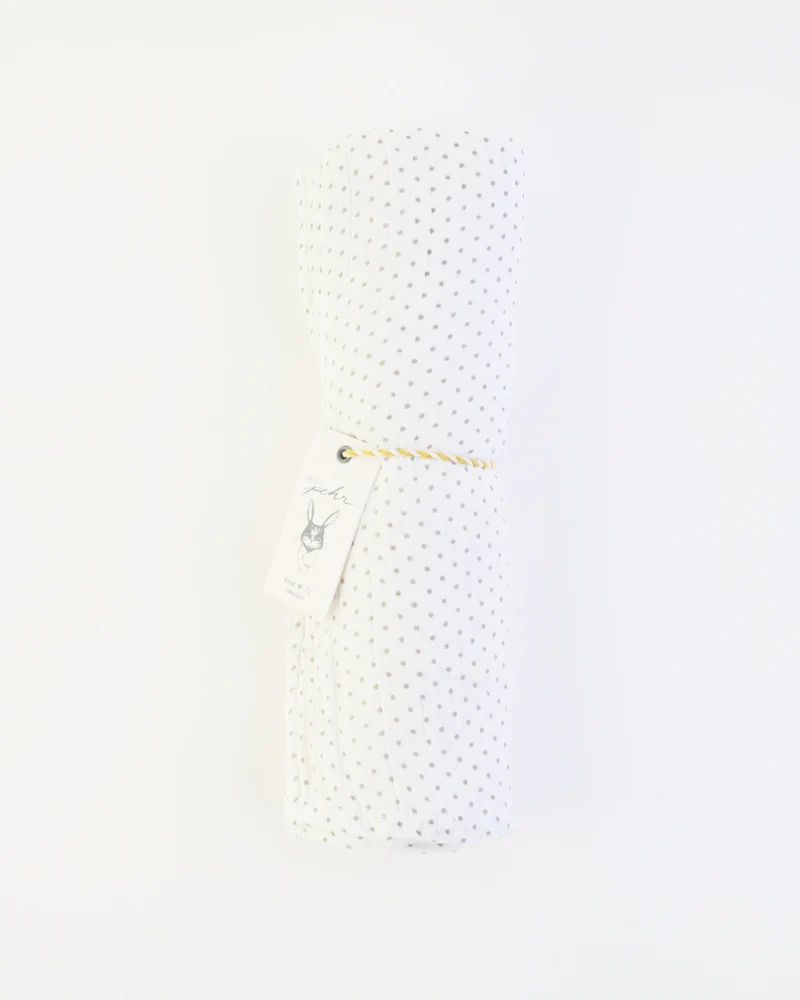 Grey Pin Dot Swaddle