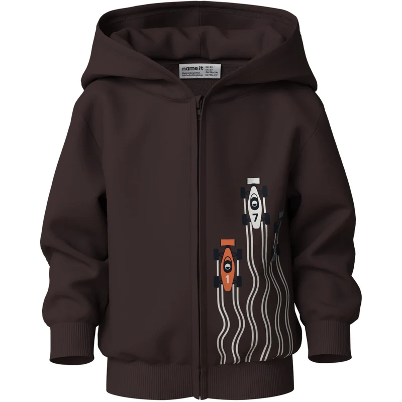 Name It Chocolate Plum Cars Nmmvoltinus Nreg Sweat Card Wh Bru