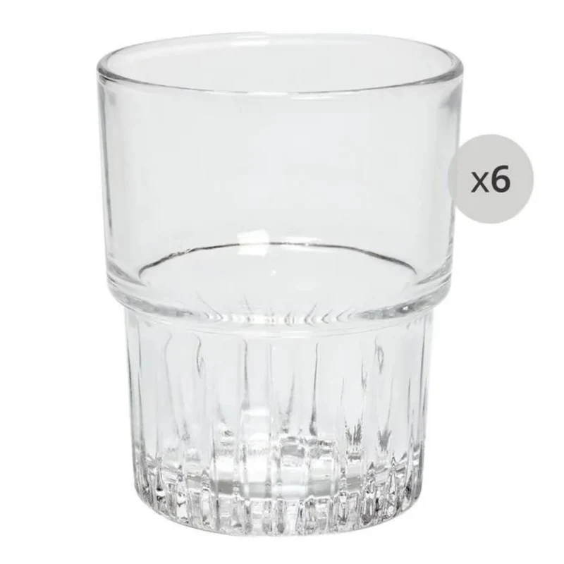 Gløs úr herdaðum glasi, 160 ml, 6 stk