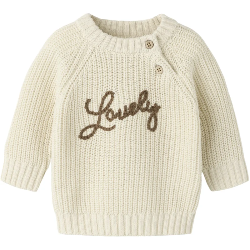 Lil'Atelier Turtledove Lovely Nbfemlen Emb Ls Strikk Lil