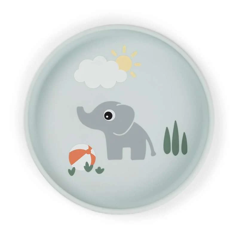 Done by Deer Stick & Stay Plate - Silicone - Playground - Blue