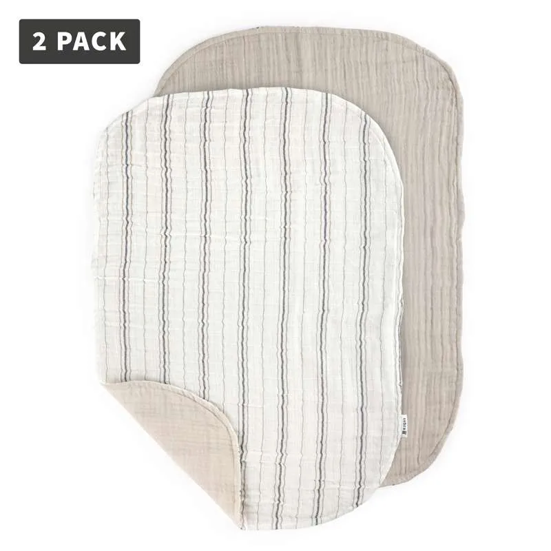Sebra Pusleunderlag - 6-lags - 2 stk. - Muslin - Stripe